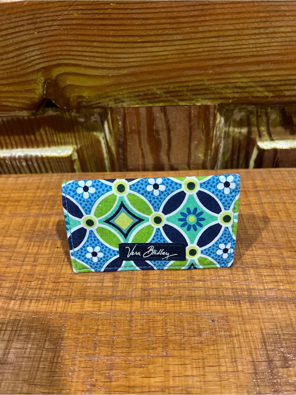 Vera Bradley Blue, Teal & Lime Card Holder